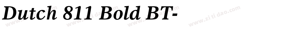 Dutch 811 Bold BT字体转换